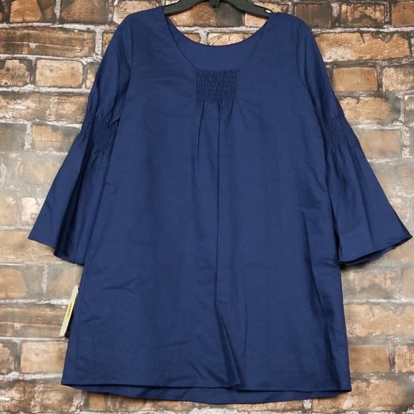 GB Girls| Navy Floral Embroidered Dress - Picture 2 of 4